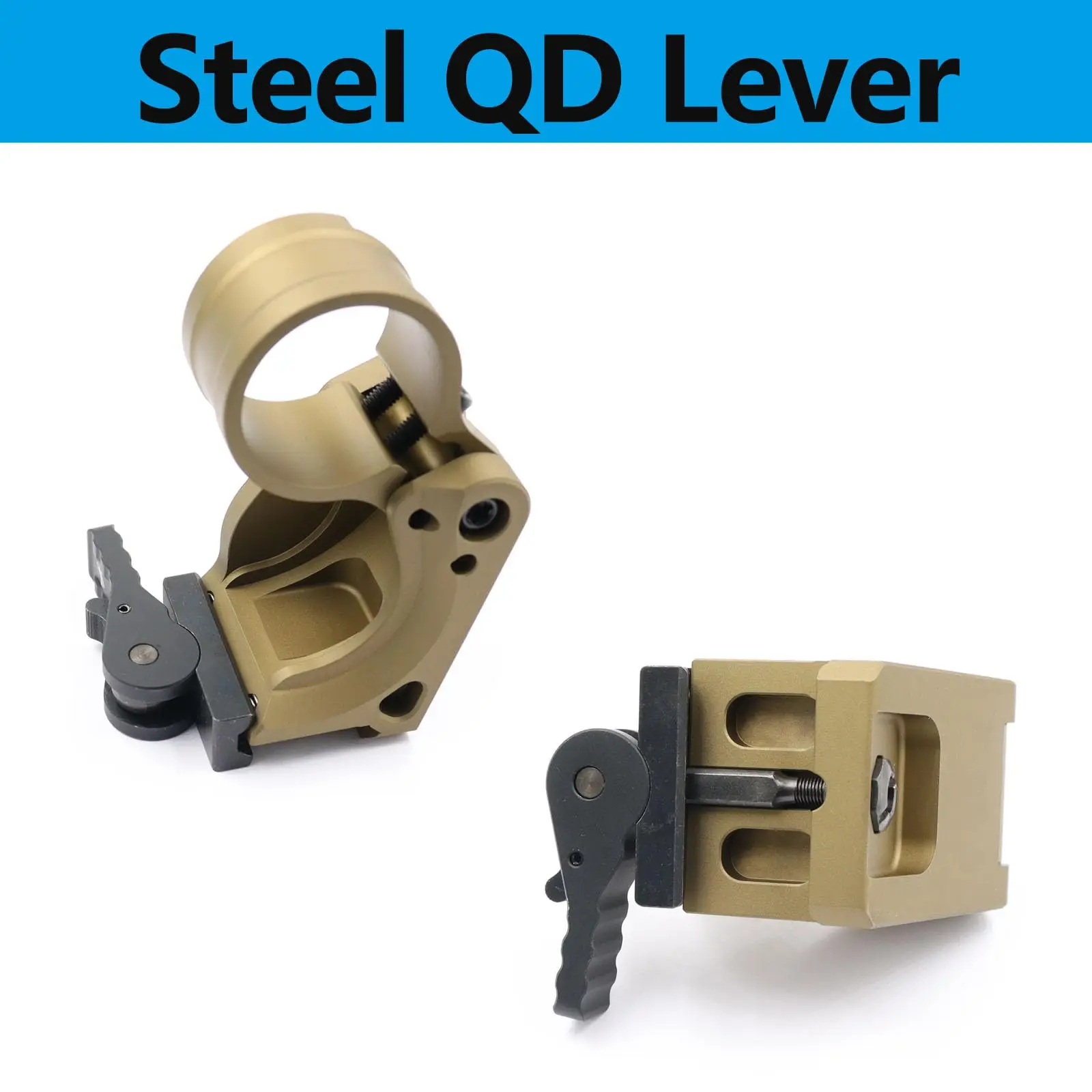 Cerradura de montaje de palanca QD táctica de acero de liberación rápida para soporte de lupa FTC y soporte icro M - imagen 5
