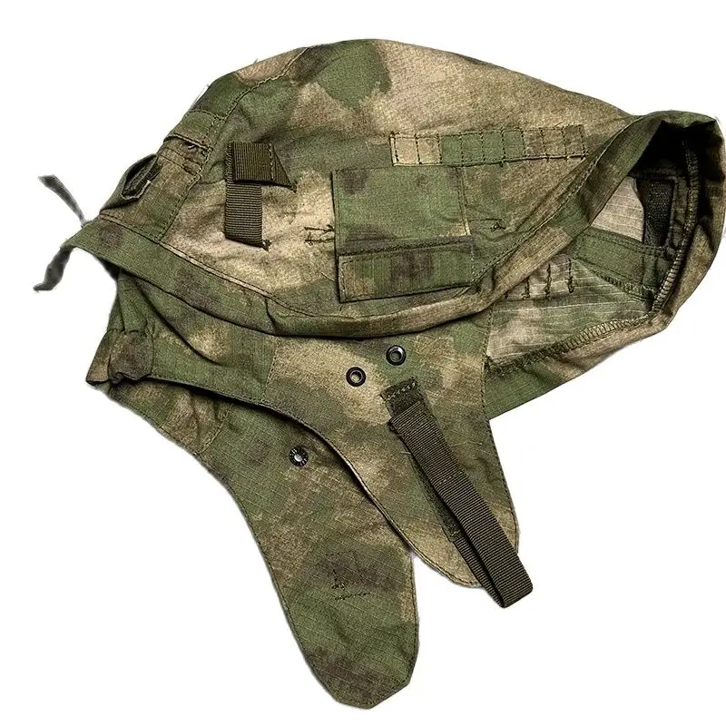 Funda de casco con protección para los oídos, estilo Tarkov, ruso MOX, ruínas verdes/EMR, camuflaje, resistente al viento, para cascos tácticos 6b47 - imagen 4