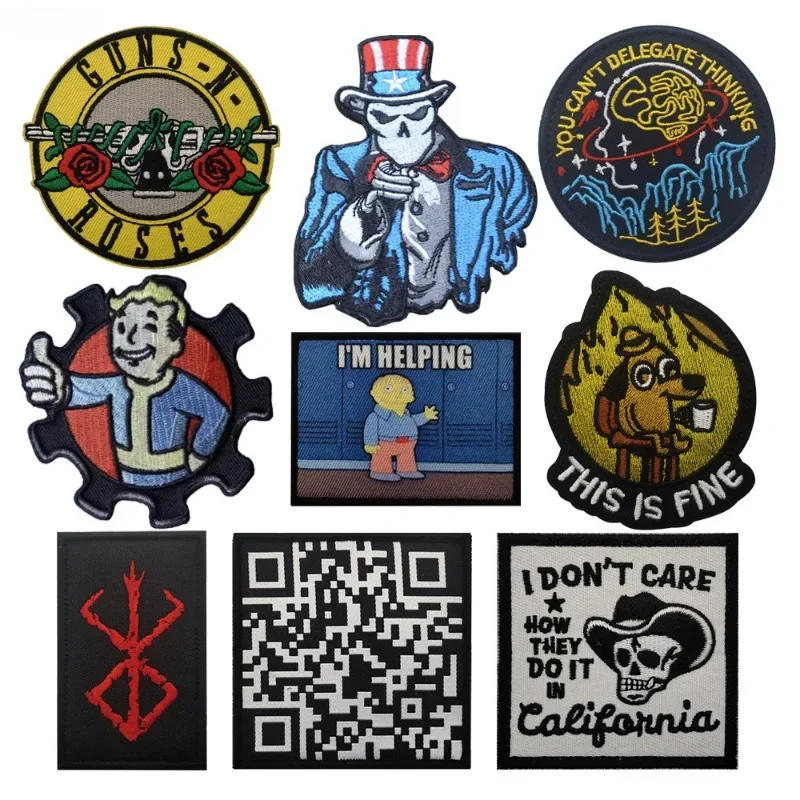 GUNS ROSES THE IS FIEN Sam parches de gancho y bucle bordados insignia de moral en mochila sombrero ropa decoración pegatina táctica - imagen 4