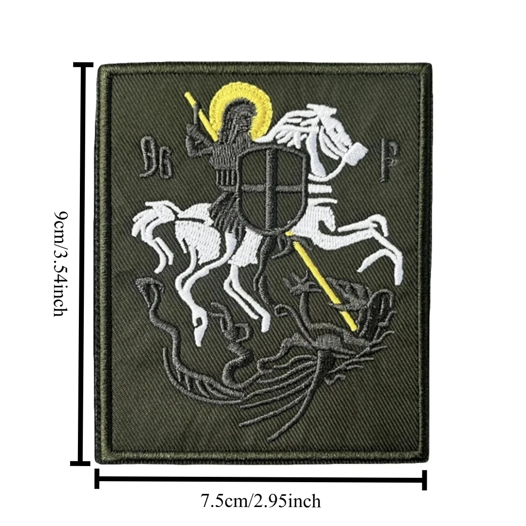 Parches tácticos de Morale de San Jorge y Victor para ropa, parche bordado con gancho y bucle, insignia militar, brazalete, pegatinas para mochila - imagen 2