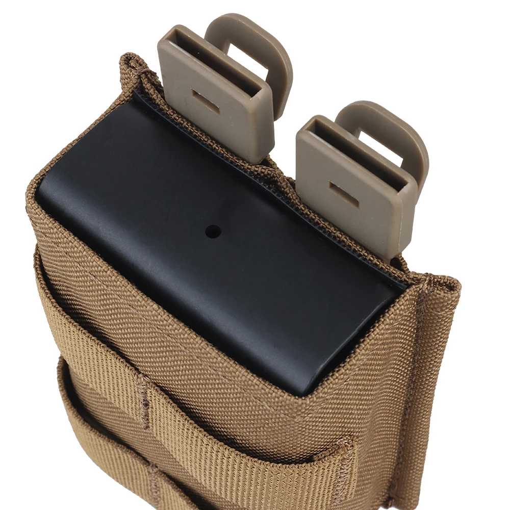 Táctico nuevo individual medio rápido abierto MOLLE 7,62 bolsa para revistas KYWI Kydex inserto de cuña SR25 M1A FAL caza Mag cinturón Clip de malicia - imagen 5