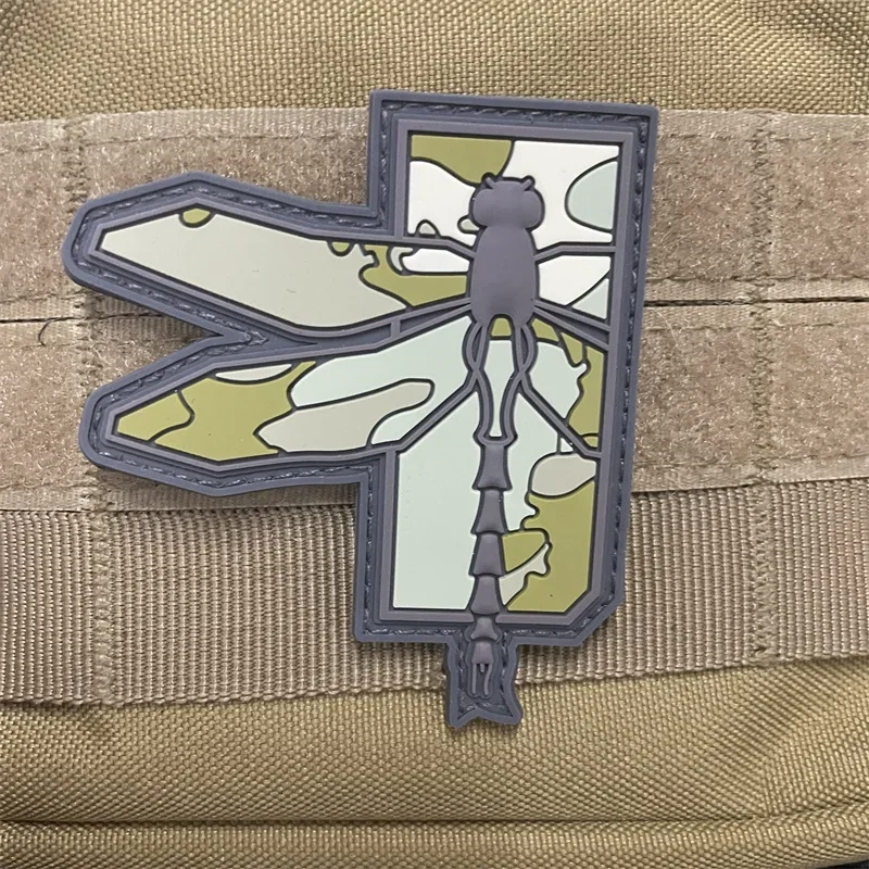 Parche con logotipo estratégico Haley, parches de gancho y bucle de libélula de PVC 3D, equipo para exteriores, insignia de moral táctica, apliques para mochila - imagen 5