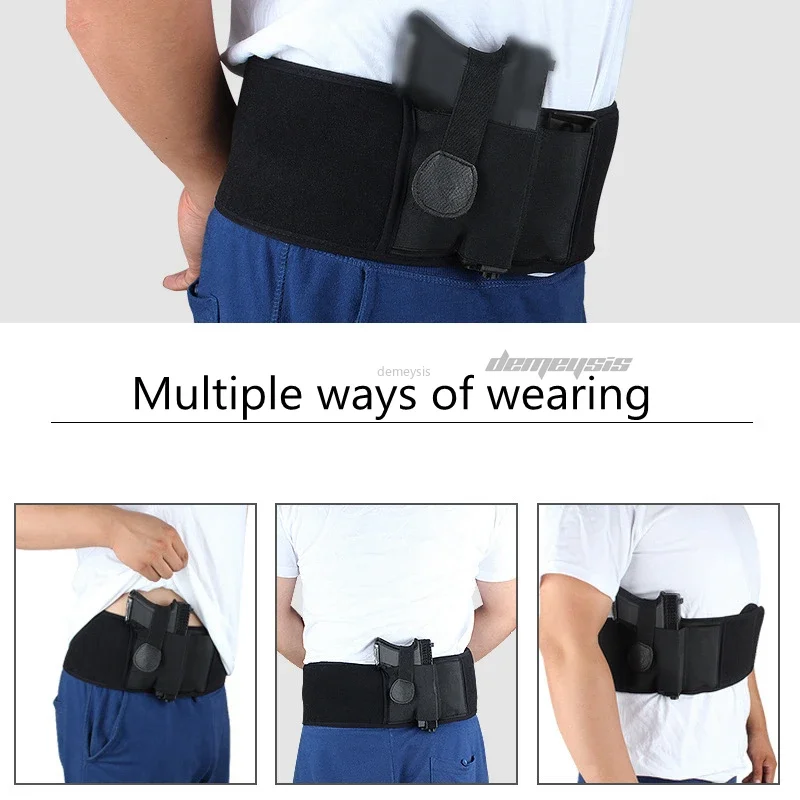 Funda táctica para banda para el vientre de transporte oculto, compatible con Glock, Ruger LCP, Sig Sauer, Ruger, Kahr, Beretta, 1911,S&W M&P - imagen 4