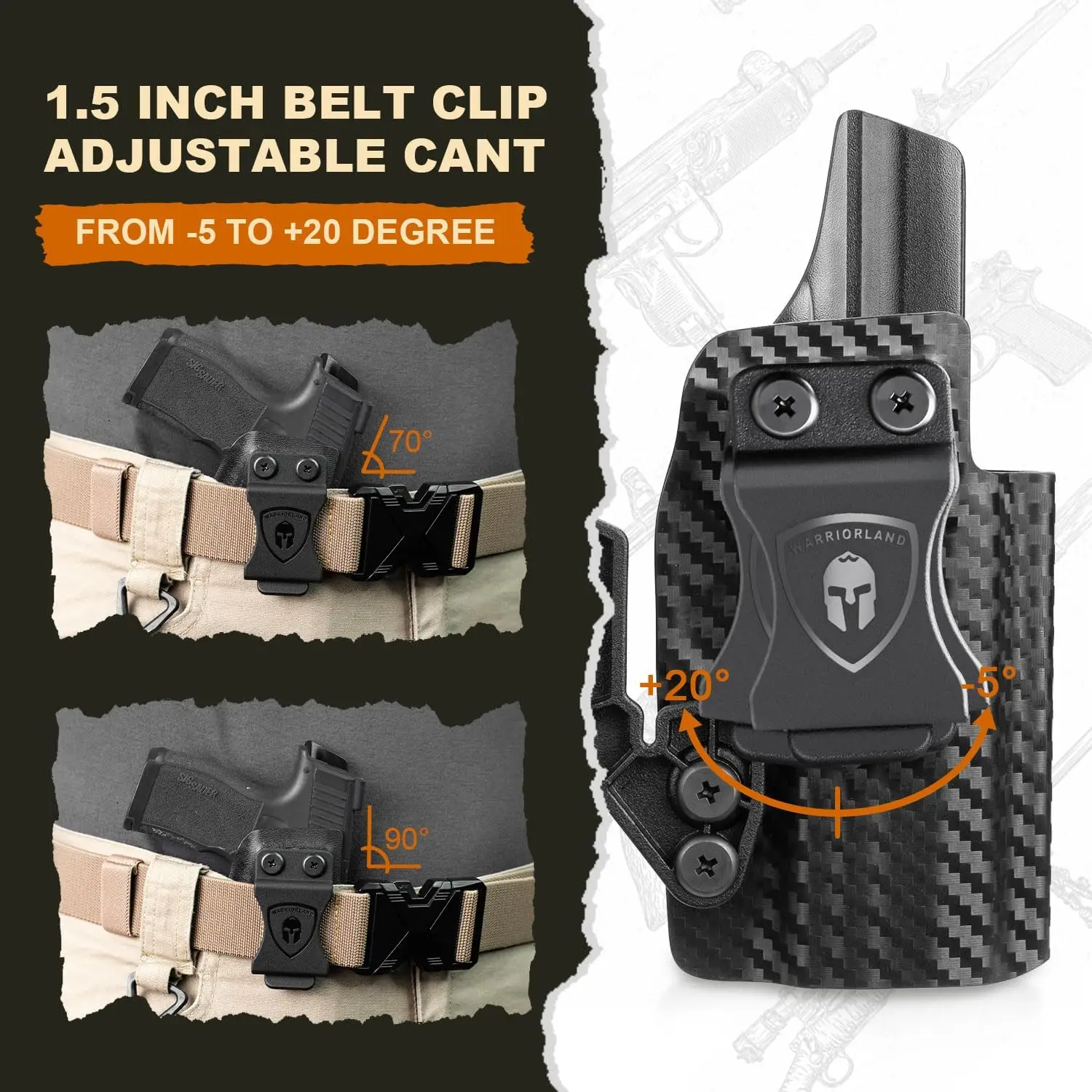 Funda táctica P365 X IWB Kydex interior oculta para mano derecha - imagen 5