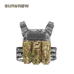 Molle de camuflaje, bolsa con Clip individual/doble/Triple, tablero de plataforma para chaleco táctico AA, bolsa de accesorios M4 AK