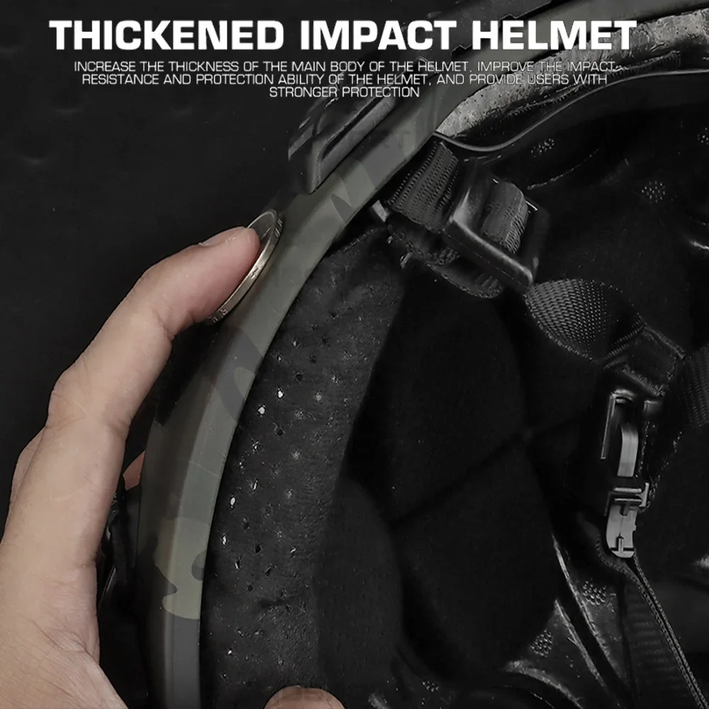 Casco protector de Tiro Militar SF, casco táctico de corte súper alto, rápido, grueso, resistencia al impacto, trayectoria de seguridad - imagen 3