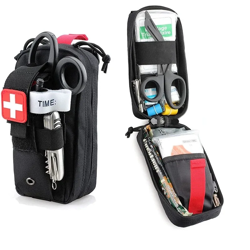 Botiquín primeros auxilios táctico MOLLE con kit torniquete
