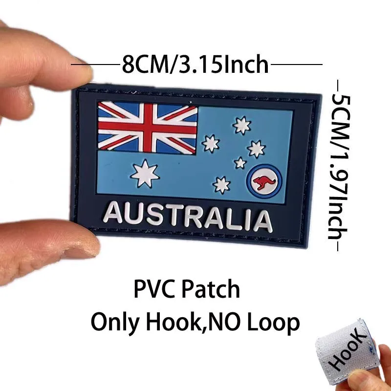 Parche táctico militar bandera Australia bordado PVC reflectante IR - imagen 4