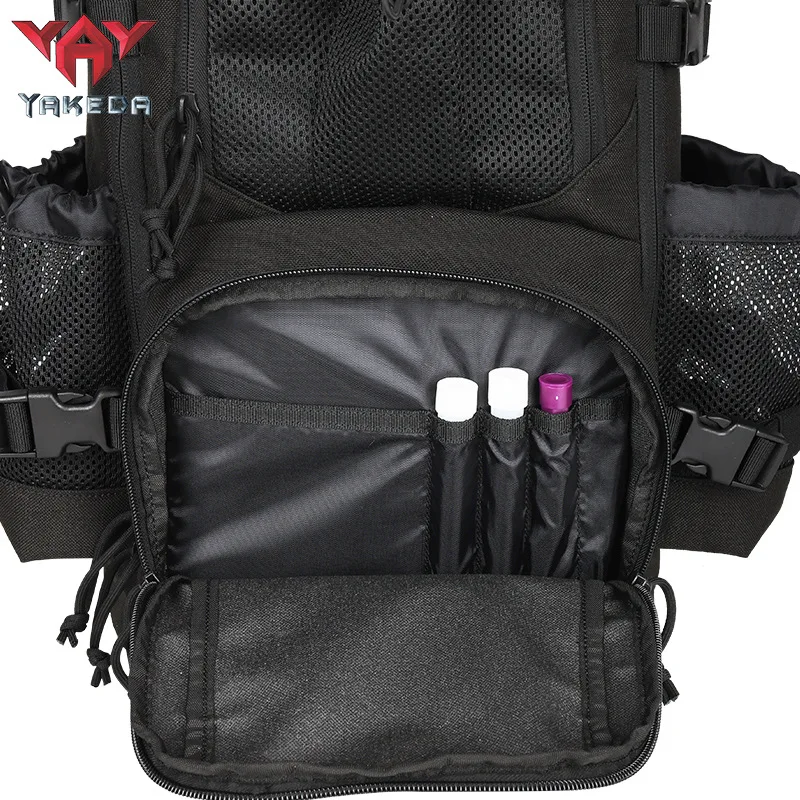 Yakeda-mochila militar impermeable de nailon para hombre, morral táctico de 22L, 1000D, para exteriores, Camping, caza, MOLLE - imagen 5