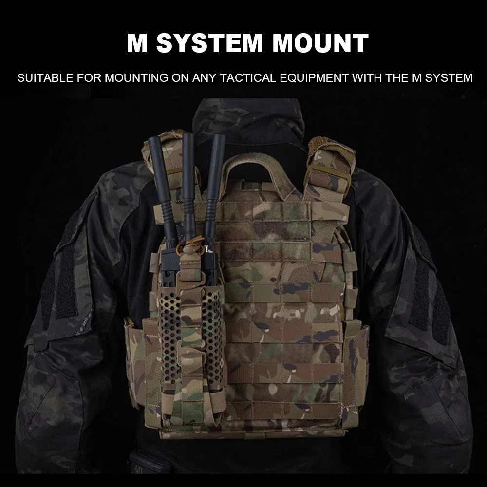 Bolsa táctica MOLLE para Radio, soporte Universal de malla para Walkie Talkie de caza al aire libre, chaleco Airsoft ajustable, portador de placa, equipo de transporte - imagen 5