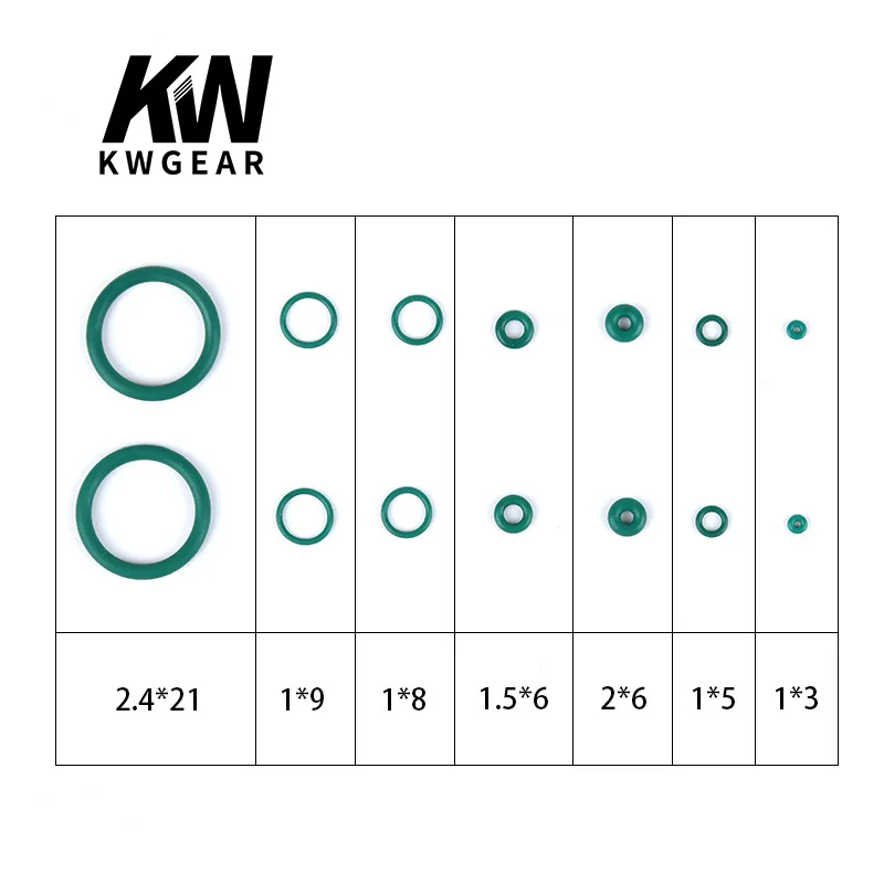 Juego de juntas tóricas de goma de flúor para revista táctica GBB Marui TM Glock 17 G17, junta de sellado de anillo de silicona plano verde, caza Airsoft - imagen 5