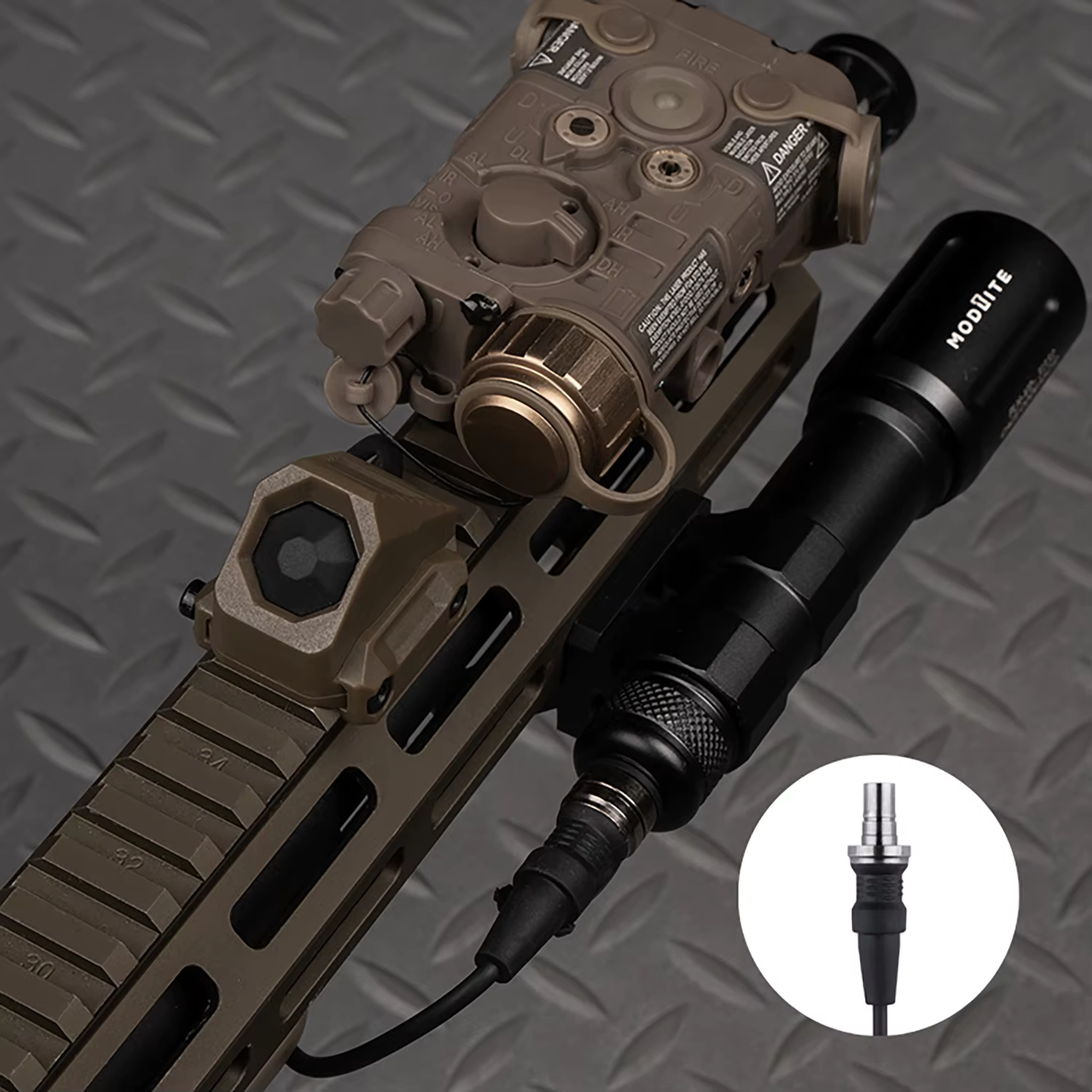 AXON Interruptor remoto táctico Picatinny MLOK linterna y láser - imagen 4