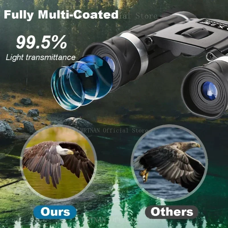 Binoculares portátiles con Zoom Hd de 500x25, telescopio plegable potente de 5000M/50000M, Visión de larga distancia, caza al aire libre, Camping y Deportes - imagen 5