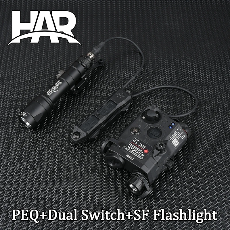 Linterna táctica Surefir M300A M600C M300 M600 Nylon PEQ 15 caja de batería interruptor de Control Dual compatible con riel de 20MM