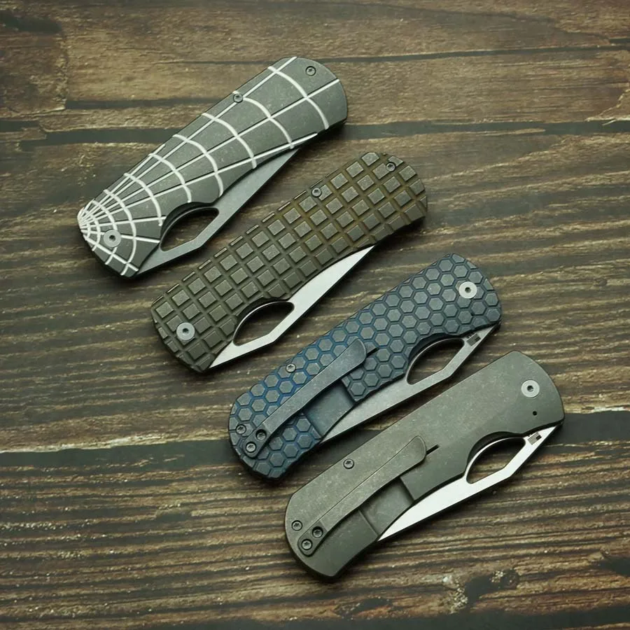 Dixon Cuchillo plegable EDC titanio 154CM con rodamientos cerámicos - imagen 5
