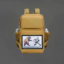 A veces la motivación te encuentra parche impreso oso táctico gancho y bucle moral insignia mochila pegatinas brazalete parches para ropa