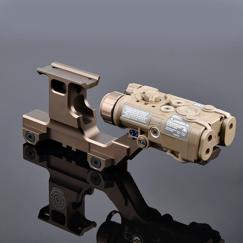 Espejo de aumento táctico GBR alcance montaje NGAL láser indicador Base de doble Rail soporte de elevación Metal equipo de caza - imagen 2