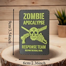 Parche PVC apocalipsis zombi – Insignia moral con gancho y bucle
