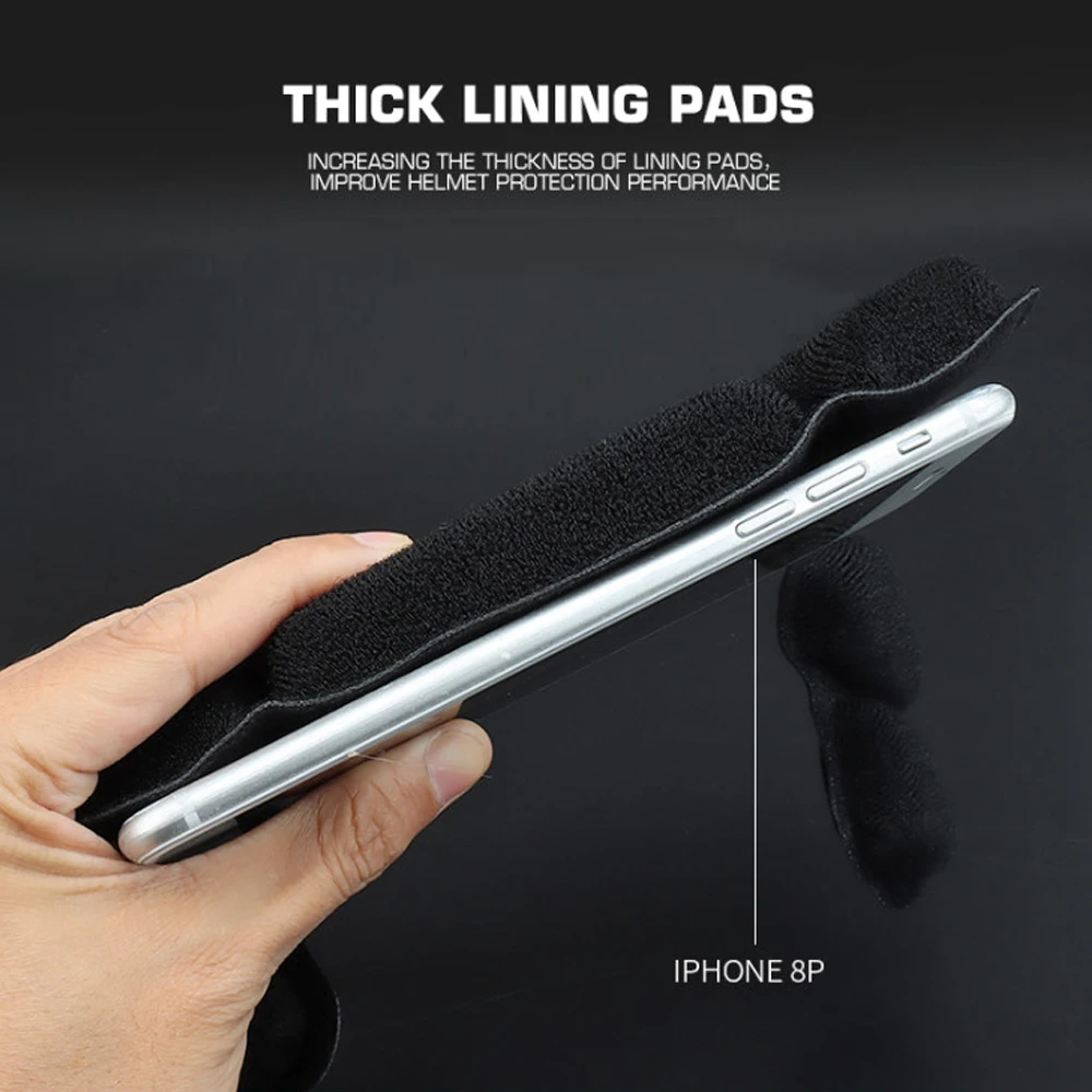 Almohadilla Universal para casco, forro interior de doble capa, almohadillas amortiguadoras de esponja con memoria para Airsoft, Paintball, equipo para casco de motociclismo - imagen 3