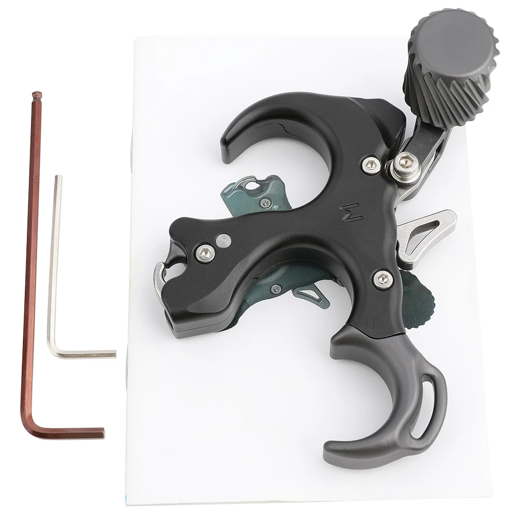 3/4 dedos ayuda tiro con arco liberación pulgar gatillo agarre ajustable pinza mano izquierda/derecha para arco compuesto accesorios de tiro - imagen 2