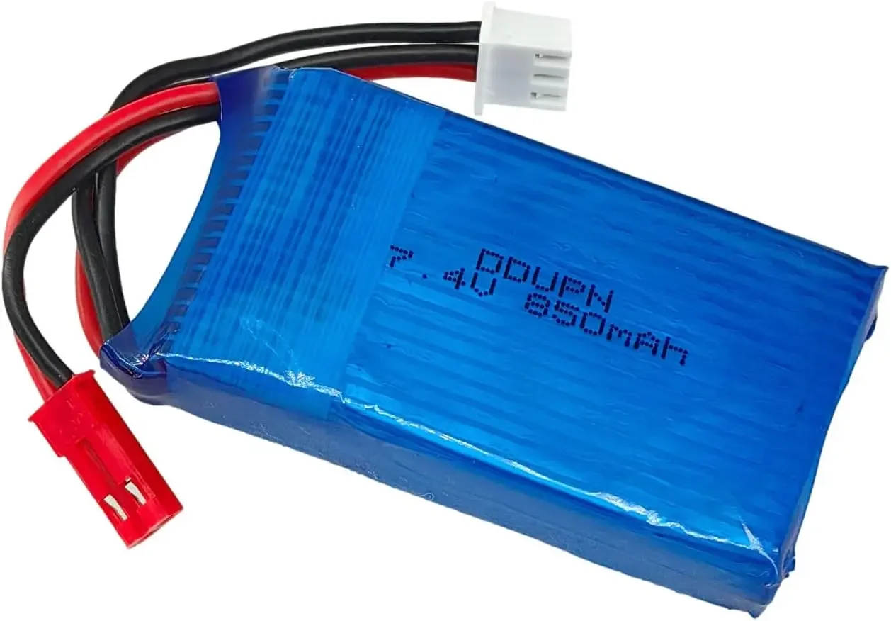Batería LiPo de 7,4 V, 850mAh, 25C, 2S, enchufe JST con cargador 2 en 1 para RC, avión, helicóptero, Quad Copter, Dron FPV - imagen 3