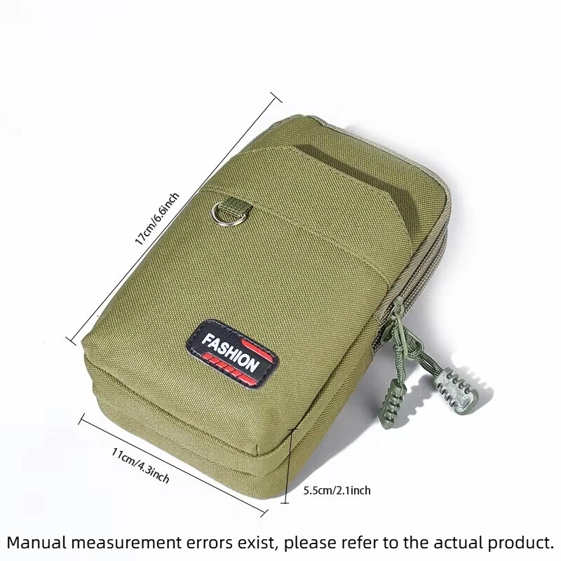 Faltriquera táctica verde doble capa – Bolsillo teléfono hombre outdoor - imagen 4