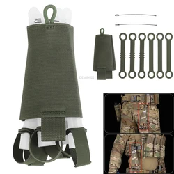 Bolsa de almacenamiento portátil con palo fluorescente táctico, sistema MOLLE, paquete de 6 barras luminosas, bolsa de tienda, bolsas para luces Chemlights de senderismo Airsoft