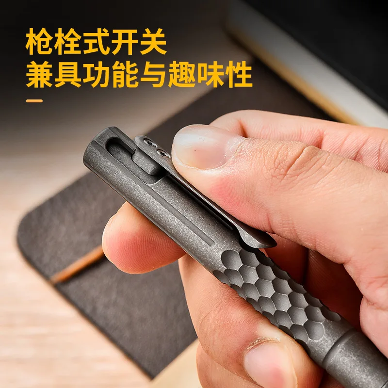 Bolígrafo táctico de aleación de titanio, bolígrafo ligero de firma para negocios - imagen 4