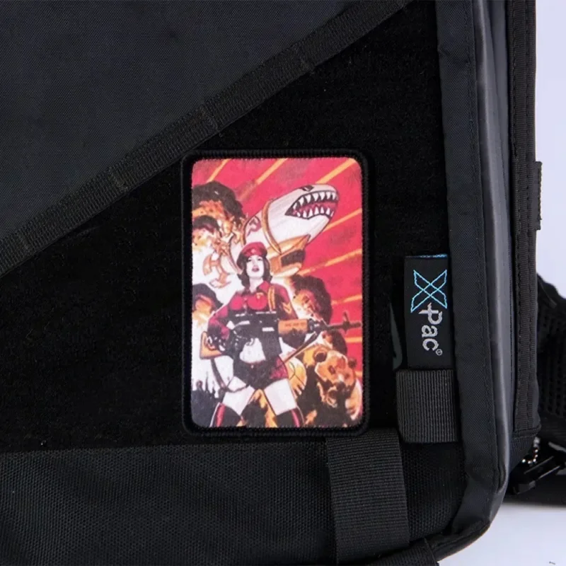 Parche táctico de Chica de Anime, insignia de moral militar con estampado de gancho y bucle, mochila, accesorios de decoración de ropa, pegatinas, brazalete - imagen 5