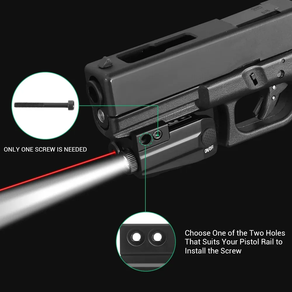 Mira láser roja para pistola con riel Picatinny recargable USB - imagen 5