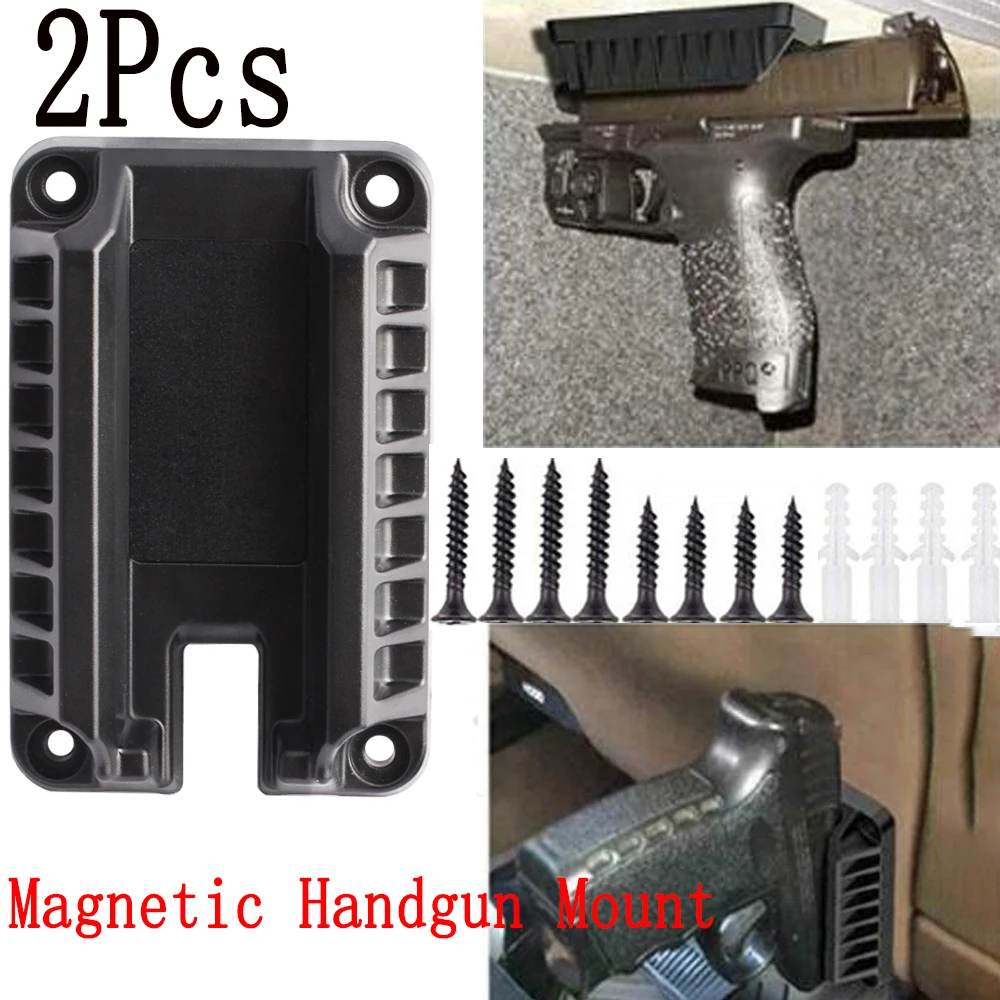 Soporte de pistola táctica de 2 piezas, funda de carga rápida oculta, se adapta a pistola plana para vehículo y hogar, Glock 17, 19, 1911