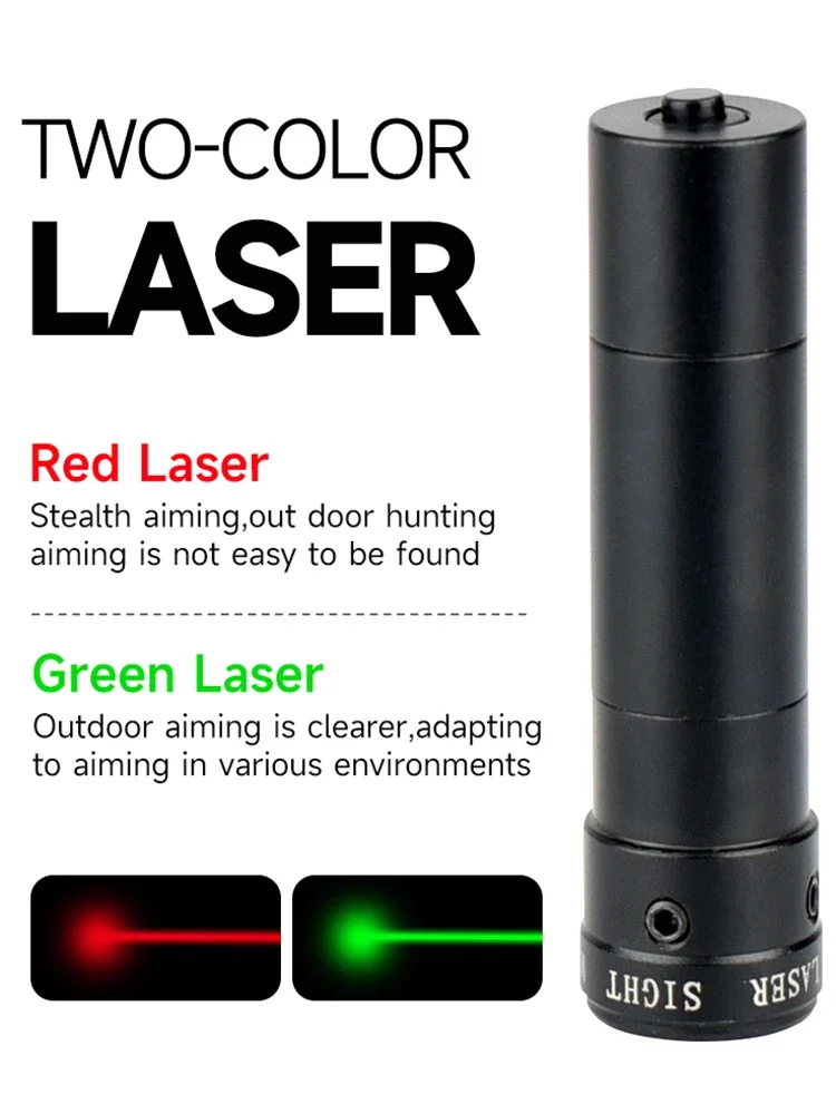 Mira láser de punto rojo/verde para telar de Rifle Airsoft, riel ajustable de 11/20mm, puntero láser de entrenamiento táctico, accesorios de caza - imagen 2