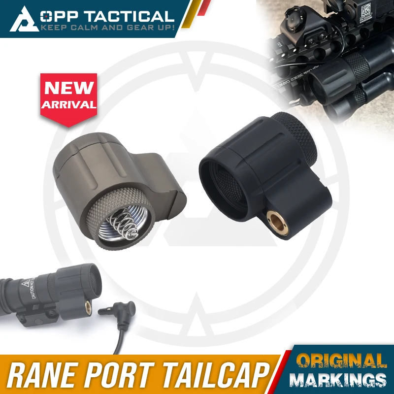 Cubierta de tapa trasera de puerto de grúa táctica para linterna M300 M600, tapa de interruptor de luz de explorador para arma al aire libre