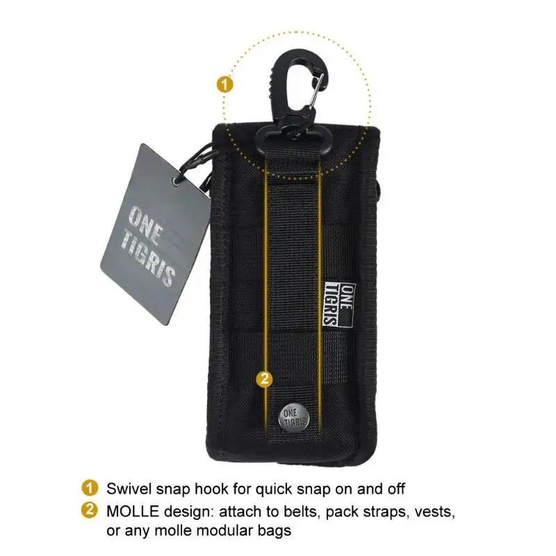 ONETIGRIS Estuche rígido táctico Molle para gafas con hebilla, caja para gafas de sol, caja protectora a prueba de golpes para almacenamiento de gafas - imagen 4