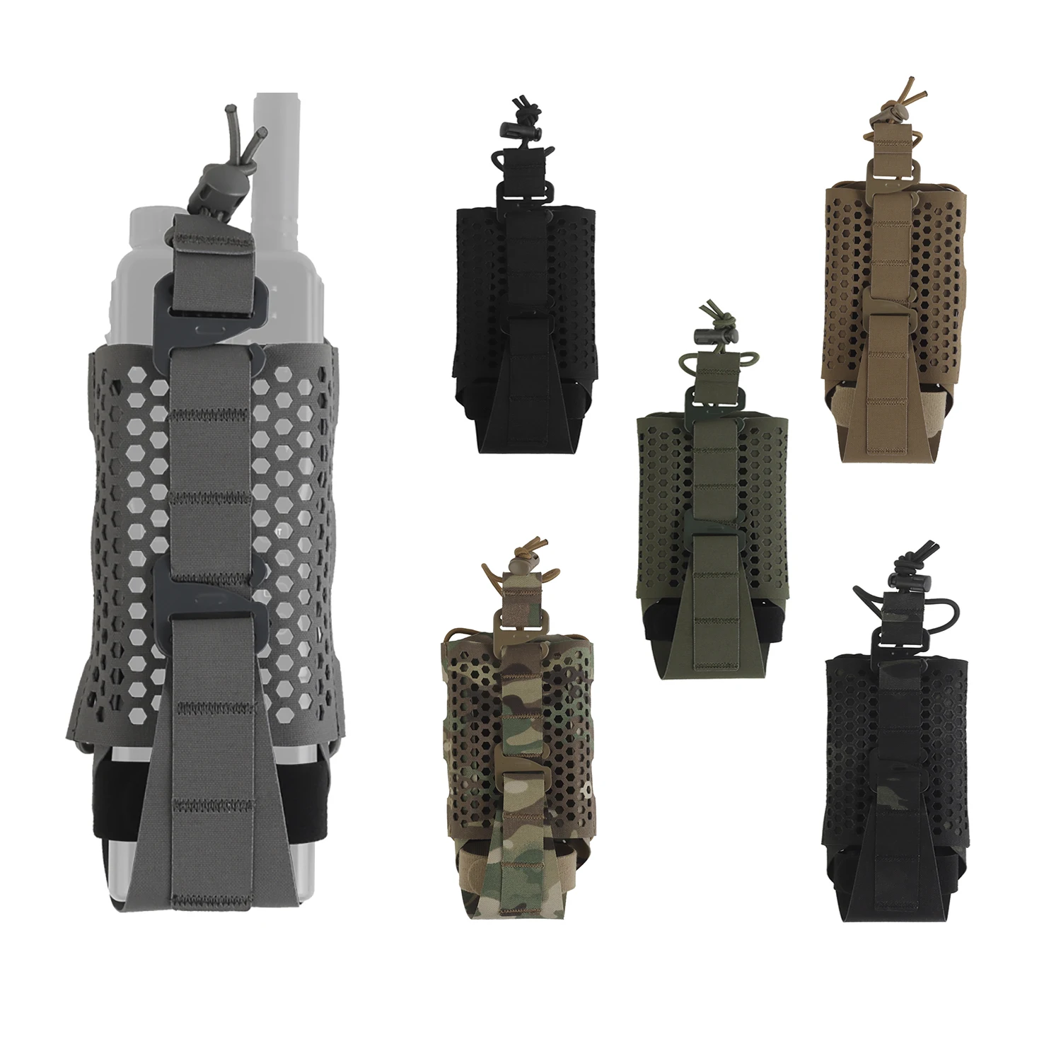 Equipo de engranaje táctico, accesorios portadores de placa, bolsa de Radio ARC Molle, funda de Radio