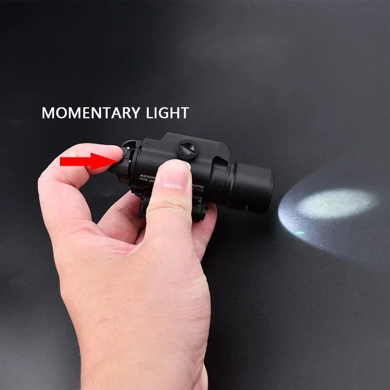 Wadsn-linterna táctica X400U Ultra, Láser de punto rojo y verde para caza al aire libre, luz LED blanca para riel de 20MM, X400u - imagen 4