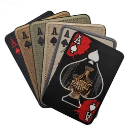 Parche táctico bordado as de picas poker para bolsa MOLLE