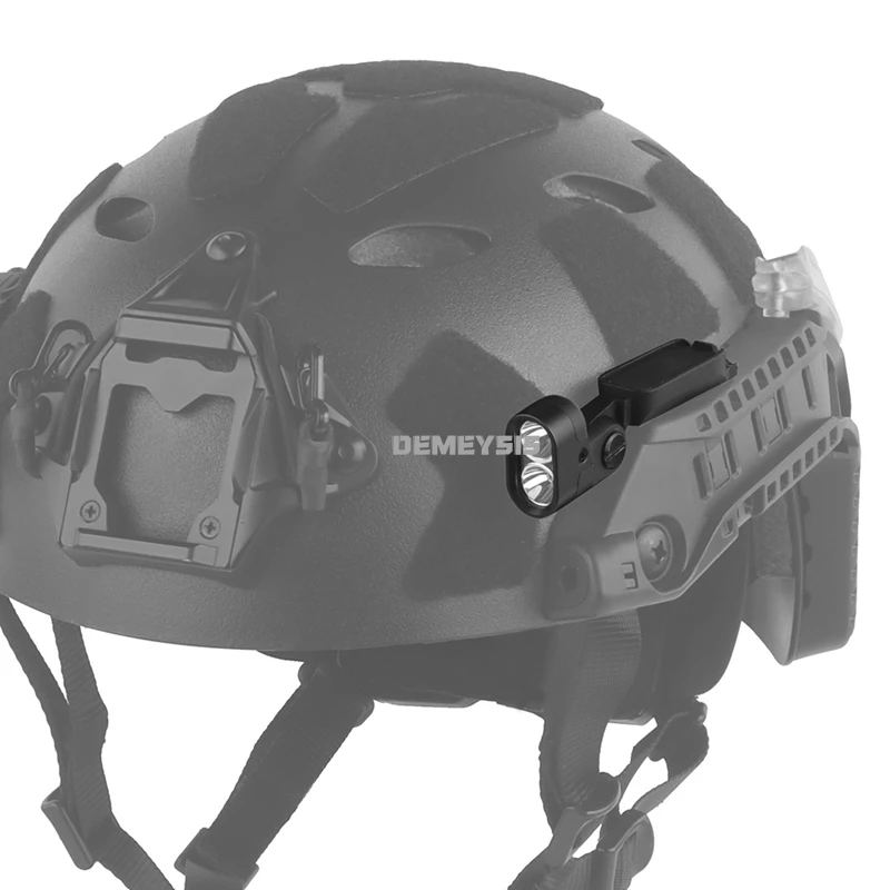 Lámpara para cascos Airsoft, luz de riel de arco integrada Modular LED/IR, lámpara de iluminación para casco táctico de 2 modos para riel de arco Modular - imagen 3