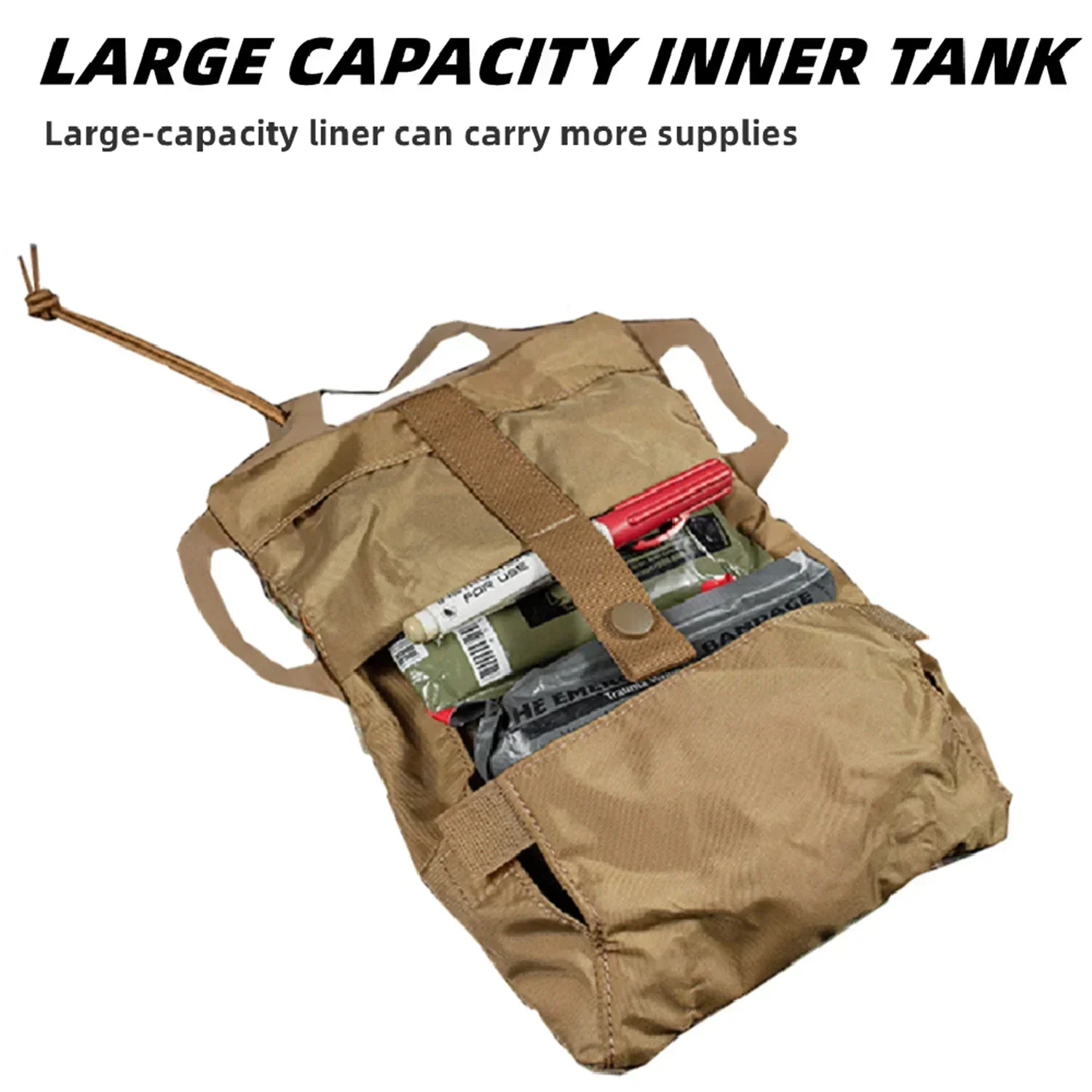 IFAKon Reflex-M Bolsa para botiquín de primeros auxilios para cinturón de servicio, sistema MOLLE de dos piezas IFAK Trauma Kit Med Roll Carrier para emergencias al aire libre - imagen 4