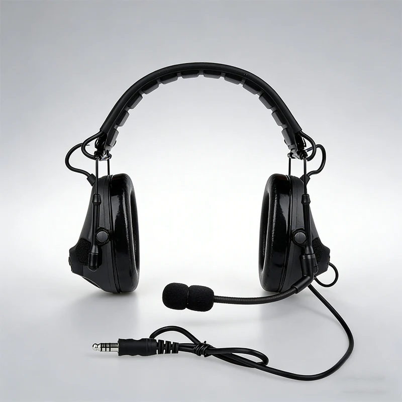 Auriculares tácticos con micrófono PTT Kenwood para tiro deportivo - imagen 2