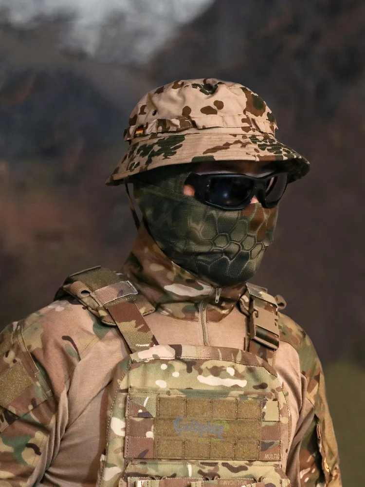 Sombrero de pescador camuflaje alemán – Protección solar montaña - imagen 3