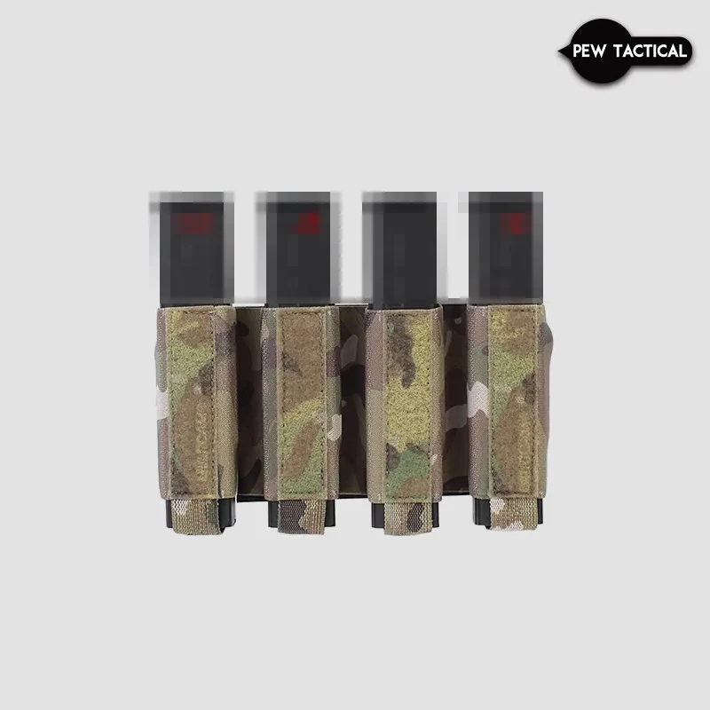 PEW TACTICAL FERRO STYLE Turnover - Quad SMG Pequeño 9mm AIRSOFT MAG Glock H&K MP5 MP9 ARP9 MI16 - imagen 2