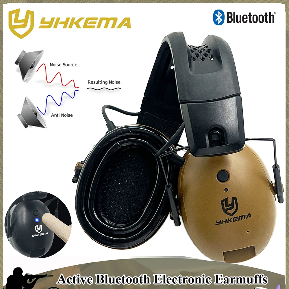 Nuevos auriculares Bluetooth 5,4 para tiro, protección auditiva, protección auditiva, reducción de ruido, orejeras tácticas de caza activa
