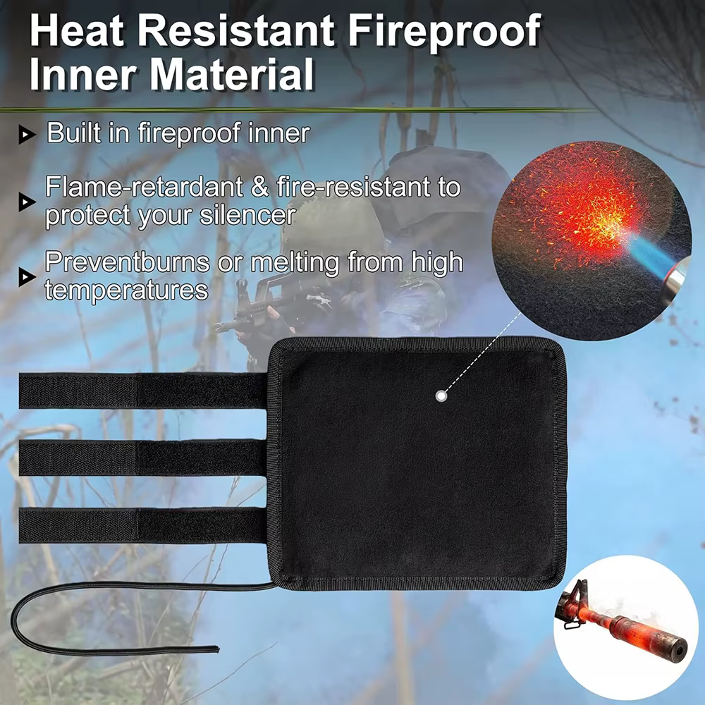 Funda resistente al calor ajustable para silenciador de caza y tiro - imagen 4