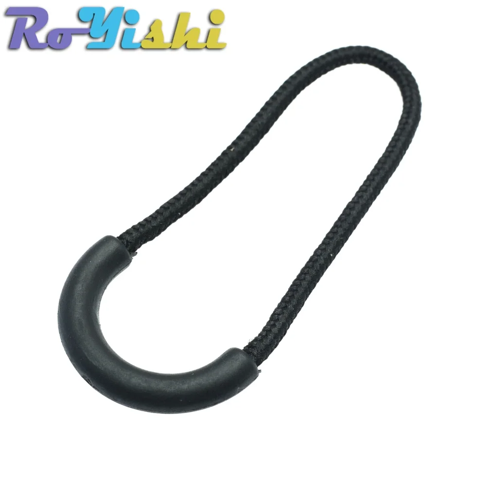 Tiradores de cremallera, cuerda, extremos, cierre, hebilla de Clip, negro, accesorios de Paracord/mochila/ropa - imagen 4