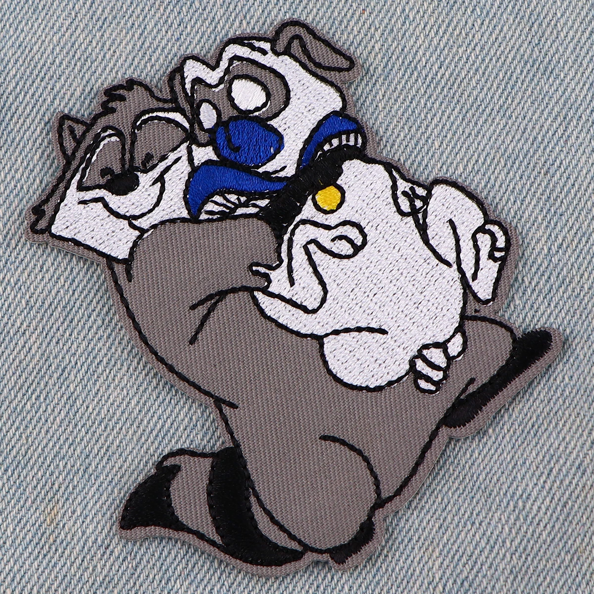 Parche de mapache bonito, parches bordados para planchar, parches para ropa, pegatinas de costura de dibujos animados, apliques - imagen 4