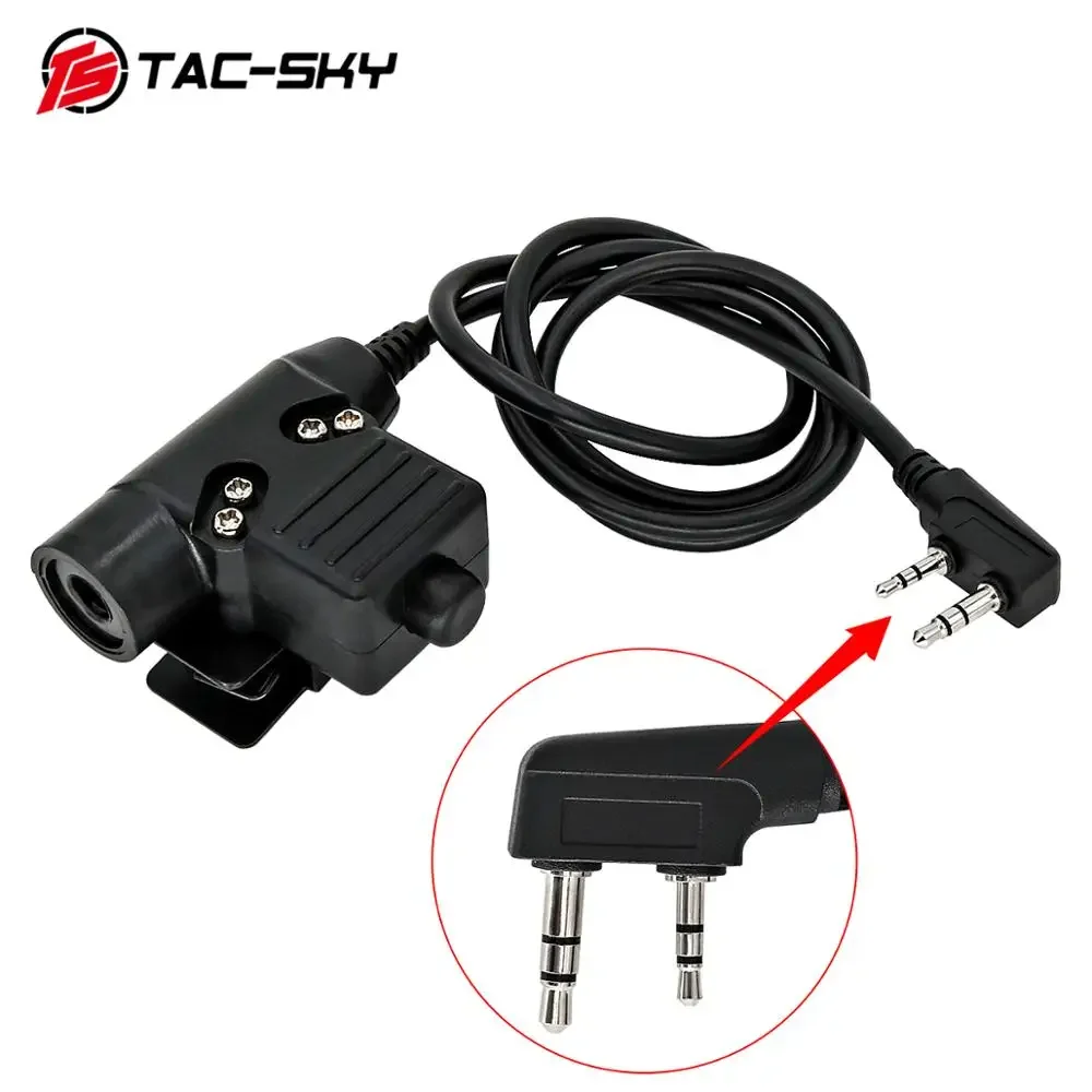 TAC-SKY PTT U94 PTT versión mejorada del nuevo enchufe táctico PTT U94 auriculares tácticos militares adaptador de walkie-talkie Ptt U94 - imagen 5