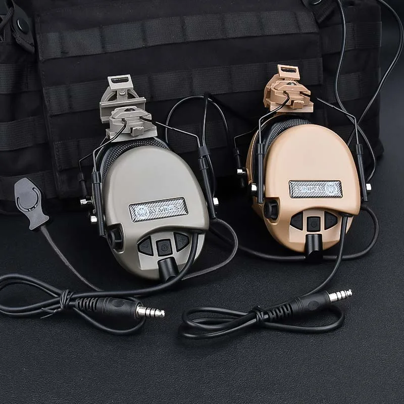WADSN Sordin-cascos tácticos, auriculares con adaptador de riel de 20mm, auriculares para caza al aire libre, comunicación Civil, U94 PTT - imagen 3