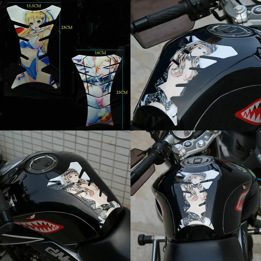 Adhesivo reflectante para tanque combustible motocicleta anime - imagen 3