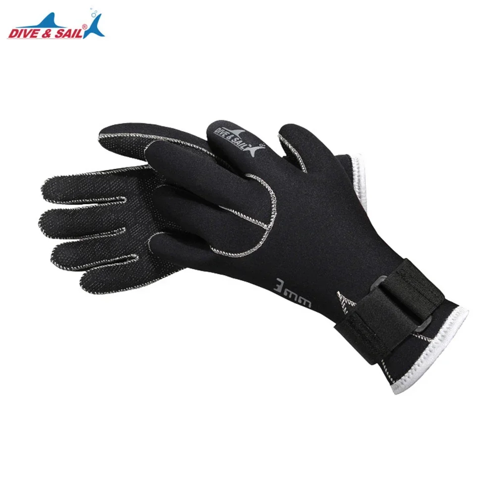 Guantes de buceo de neopreno de alta calidad, guantes de 3mm para nadar, mantener el calor, equipo de buceo, marca, vela de buceo azul - imagen 3